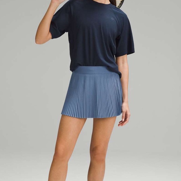lululemon athletica Dresses & Skirts - Lululemon Varsity High Rise Pleated Skirt in Oasis Blue